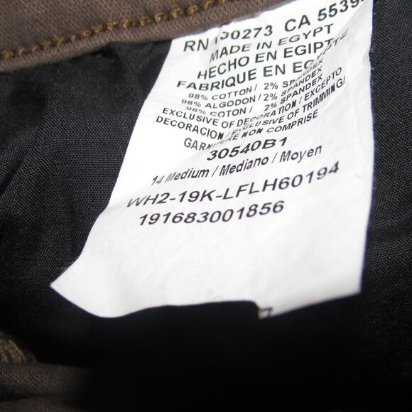 NWT LEE Relaxed Fit Mid-Rise Straight Leg Brown Pants Size 14M - Picture 8 of 8